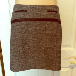 Express Pencil Skirt with faux leather accents